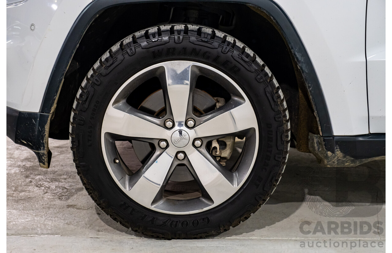 06/2015 Jeep Grand Cherokee Limited (4x4) WK MY15 4d Wagon White Turbo Diesel V6 3.0L