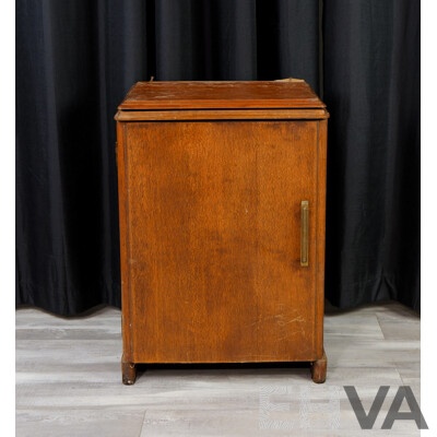 Vintage Barky Sewing Machine in Timber Cabinet