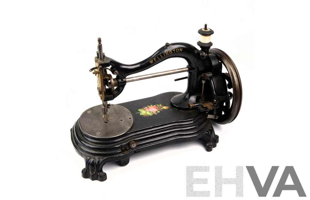 Antique Wellington Bradbury & Co, Oldham Hand Cranked Sewing Machine, Circa 1890s