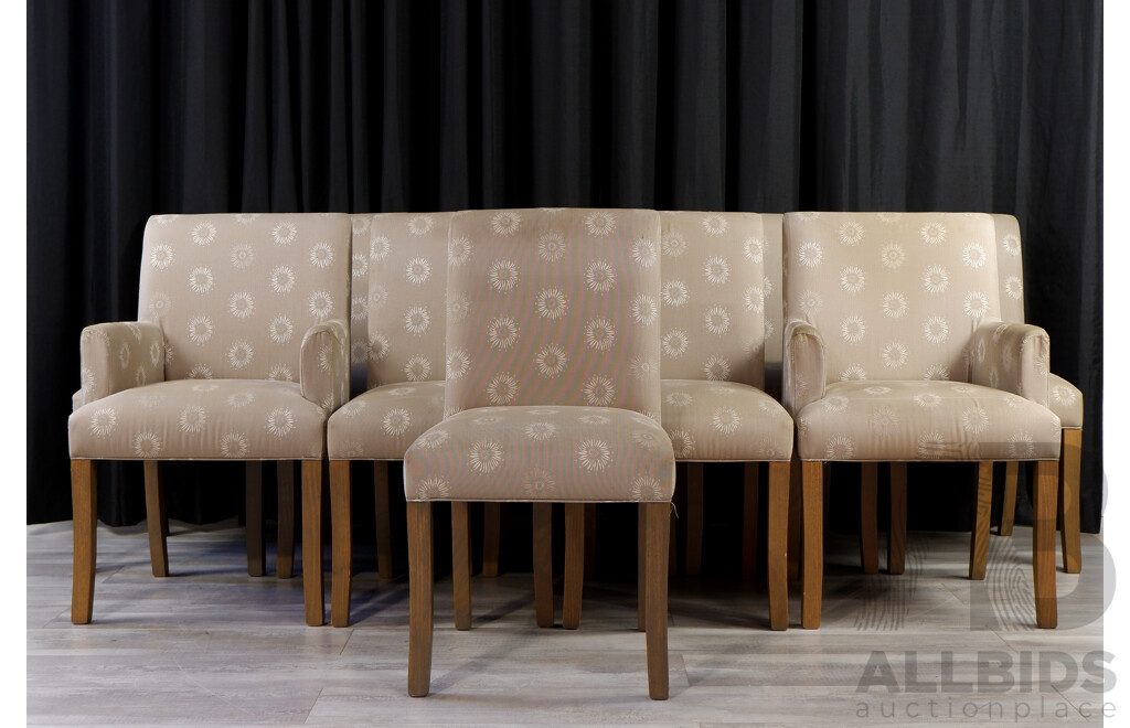 Good Set Of Ten Upholstered Dining Chairs