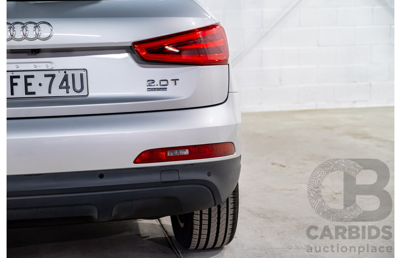 2/2013 Audi Q3 2.0 TFSI Quattro (AWD) 8U 4d Wagon Ice Silver Metallic Turbo 2.0L