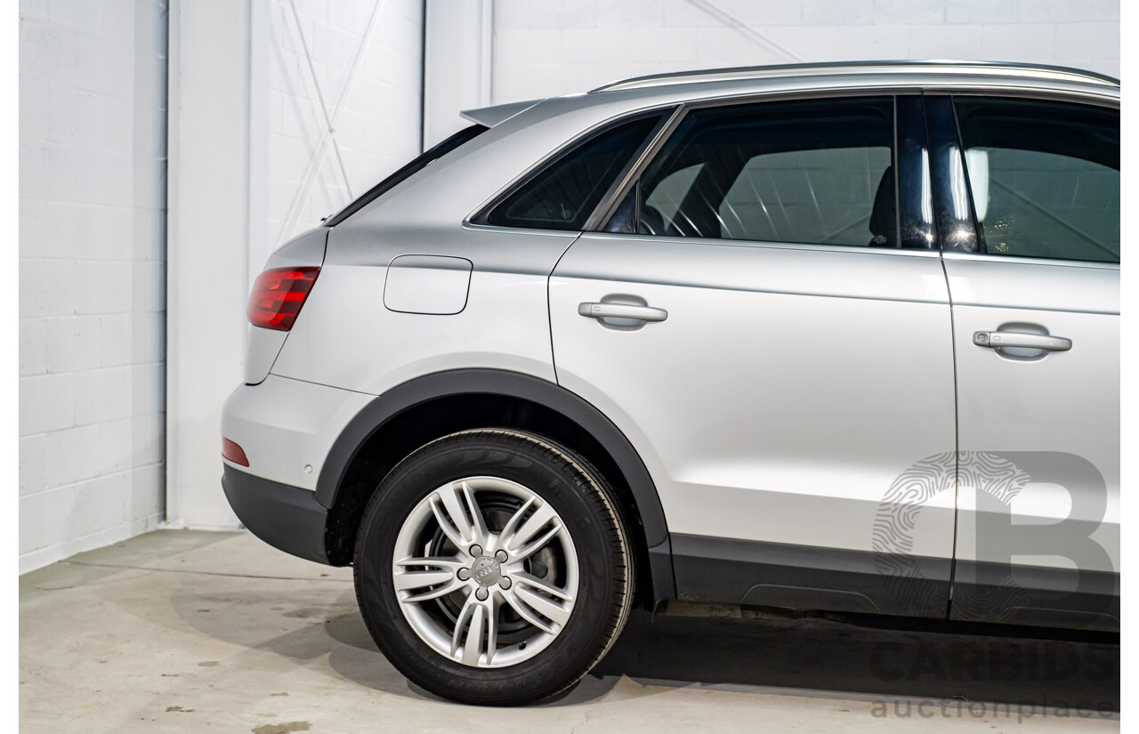 2/2013 Audi Q3 2.0 TFSI Quattro (AWD) 8U 4d Wagon Ice Silver Metallic Turbo 2.0L