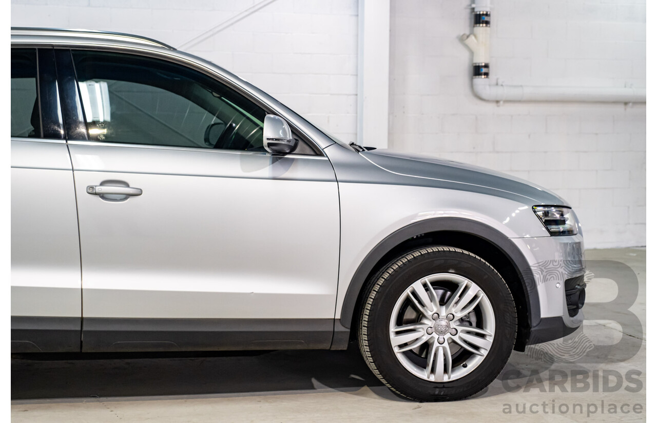2/2013 Audi Q3 2.0 TFSI Quattro (AWD) 8U 4d Wagon Ice Silver Metallic Turbo 2.0L