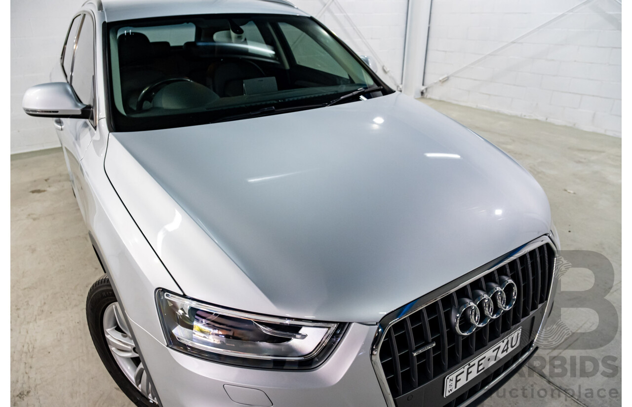 2/2013 Audi Q3 2.0 TFSI Quattro (AWD) 8U 4d Wagon Ice Silver Metallic Turbo 2.0L