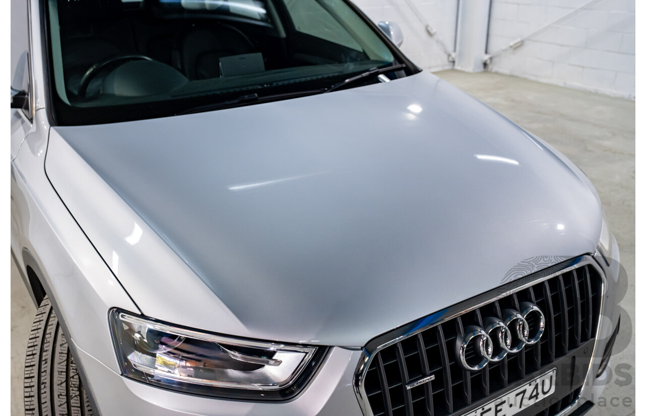 2/2013 Audi Q3 2.0 TFSI Quattro (AWD) 8U 4d Wagon Ice Silver Metallic Turbo 2.0L