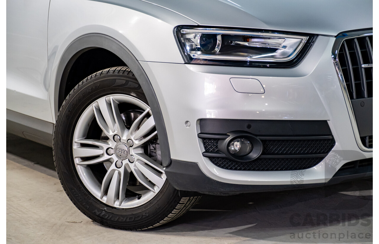 2/2013 Audi Q3 2.0 TFSI Quattro (AWD) 8U 4d Wagon Ice Silver Metallic Turbo 2.0L
