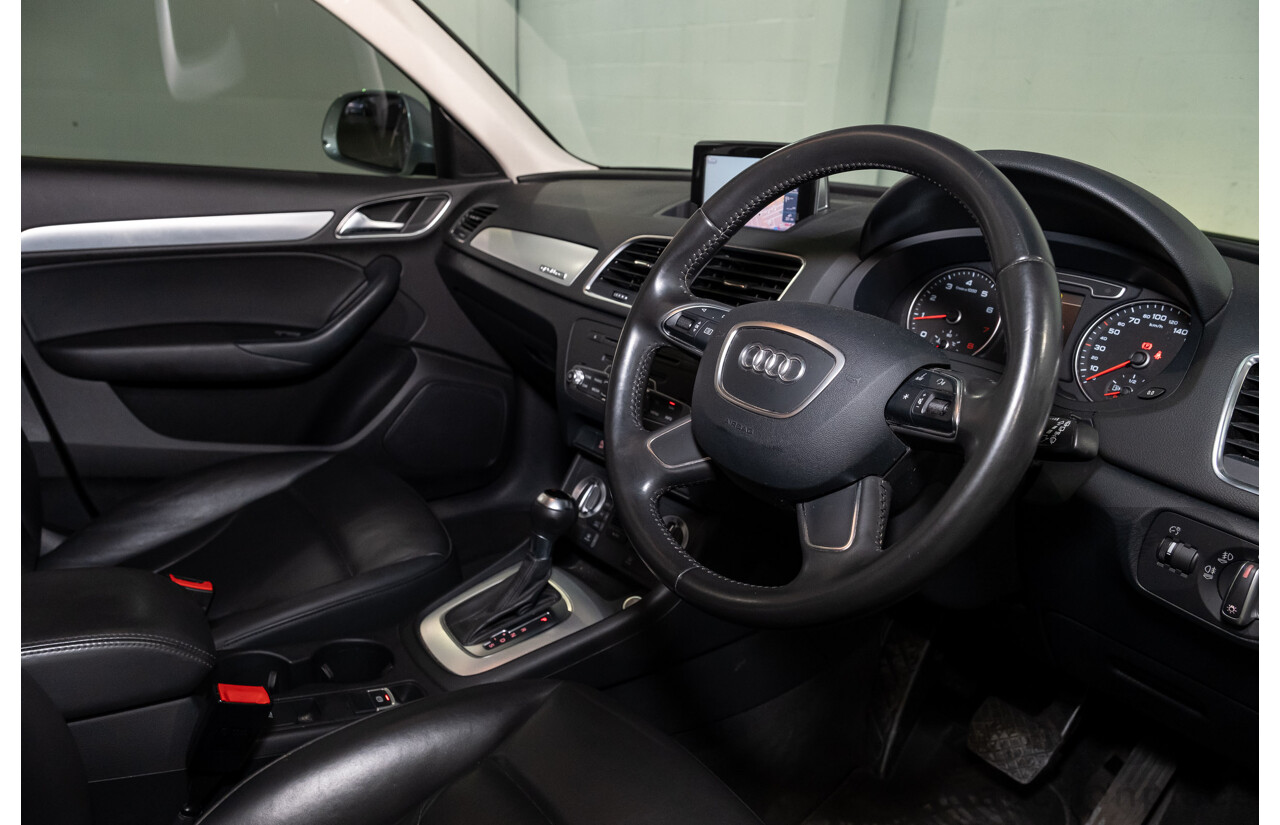 2/2013 Audi Q3 2.0 TFSI Quattro (AWD) 8U 4d Wagon Ice Silver Metallic Turbo 2.0L