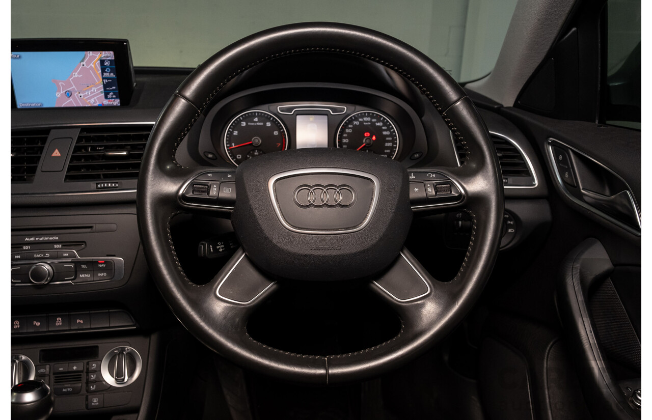 2/2013 Audi Q3 2.0 TFSI Quattro (AWD) 8U 4d Wagon Ice Silver Metallic Turbo 2.0L