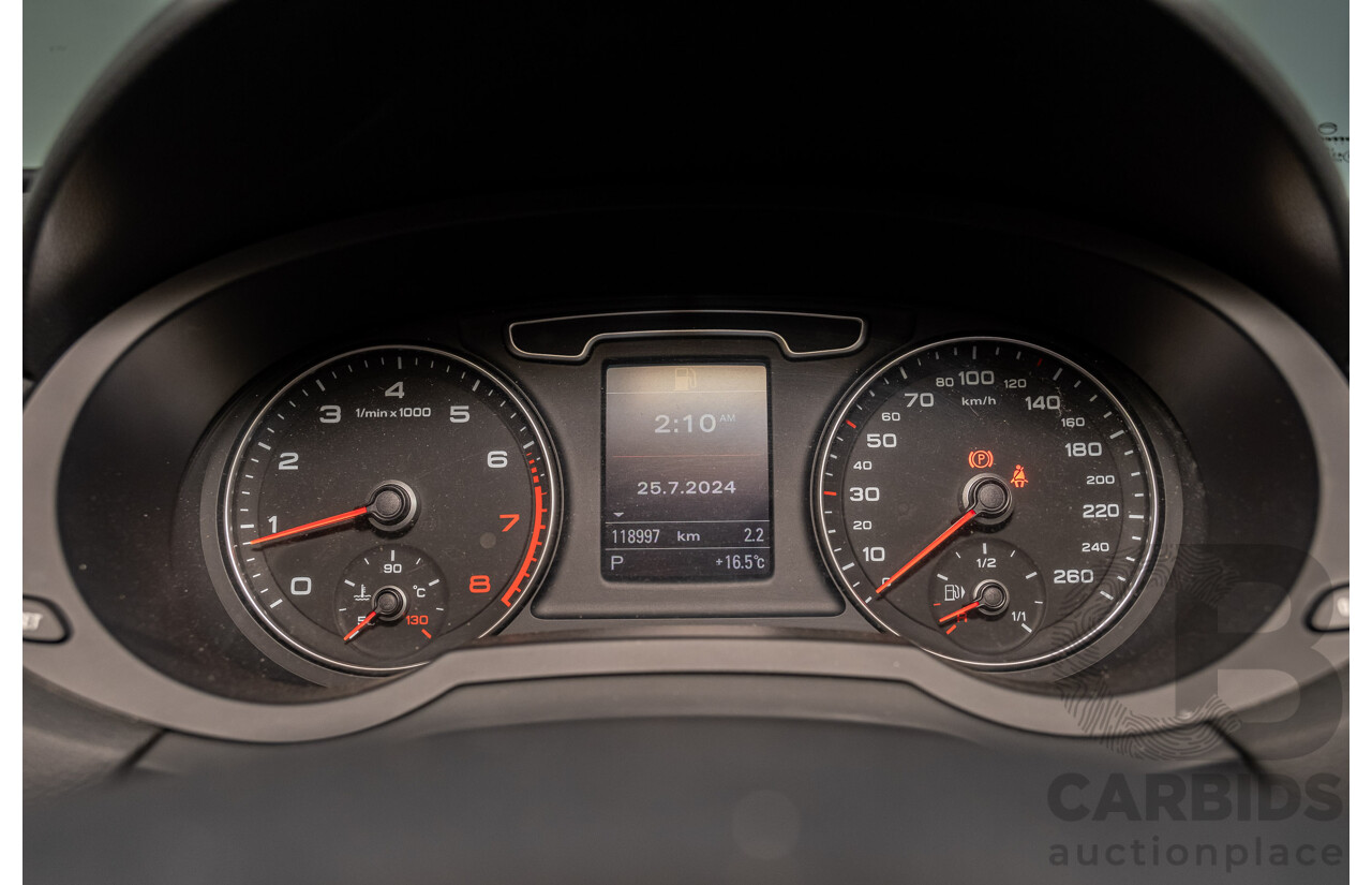 2/2013 Audi Q3 2.0 TFSI Quattro (AWD) 8U 4d Wagon Ice Silver Metallic Turbo 2.0L