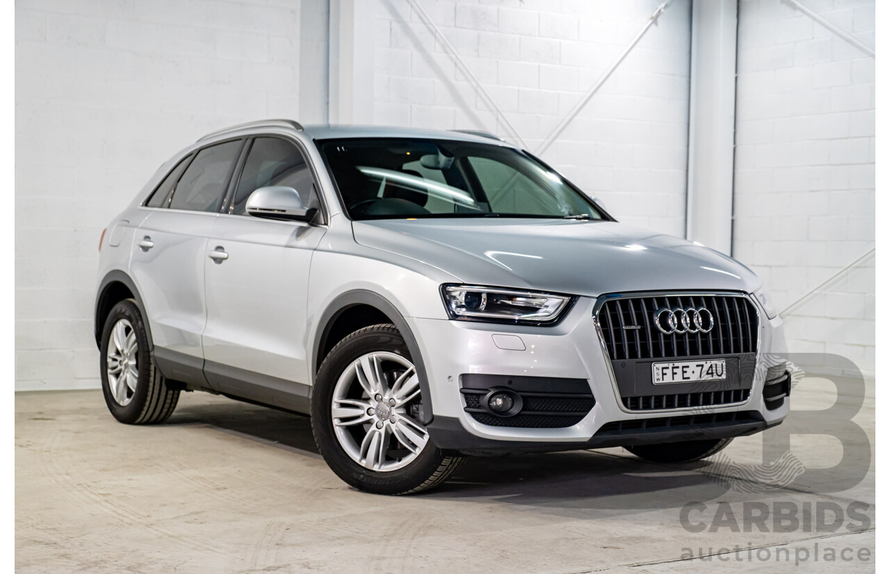 2/2013 Audi Q3 2.0 TFSI Quattro (AWD) 8U 4d Wagon Ice Silver Metallic Turbo 2.0L