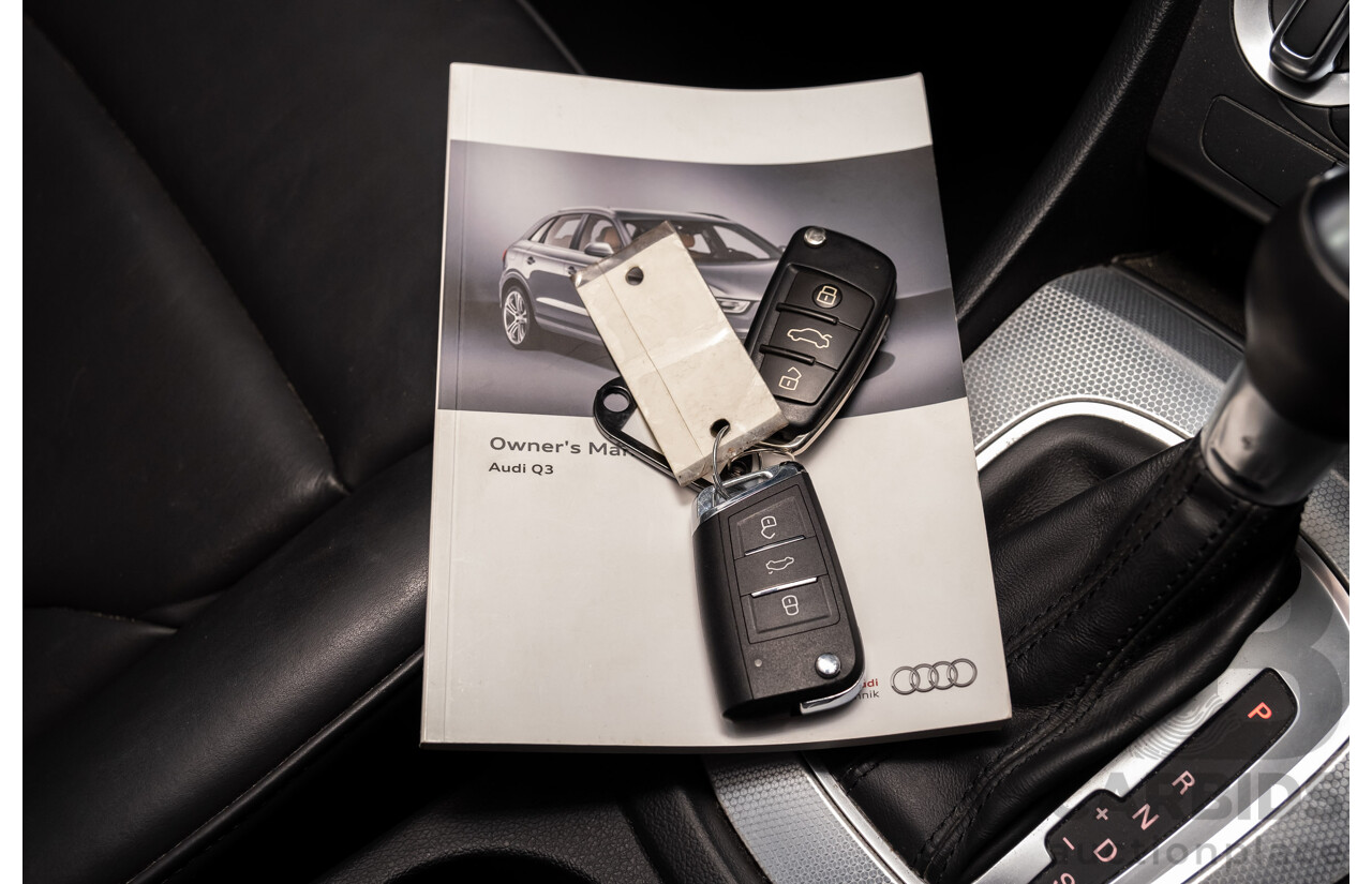 2/2013 Audi Q3 2.0 TFSI Quattro (AWD) 8U 4d Wagon Ice Silver Metallic Turbo 2.0L