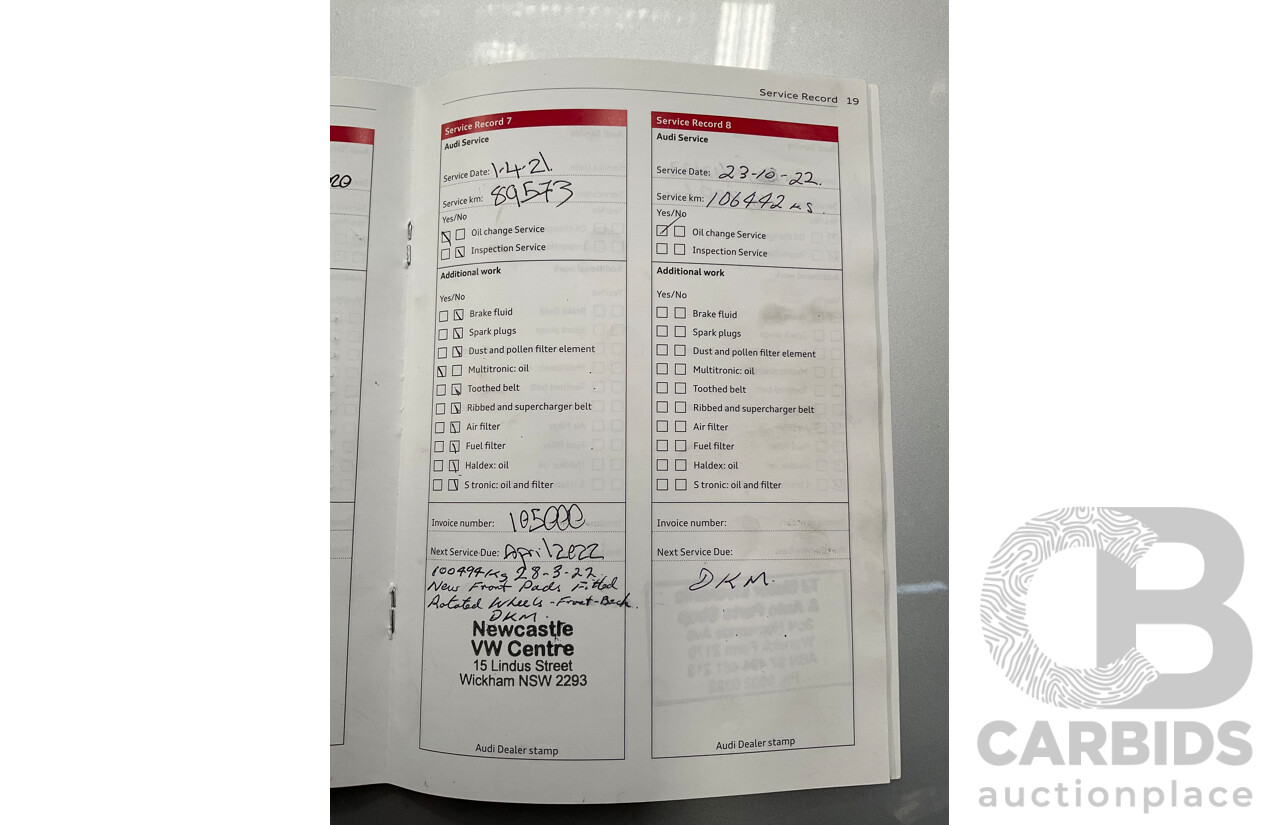 2/2013 Audi Q3 2.0 TFSI Quattro (AWD) 8U 4d Wagon Ice Silver Metallic Turbo 2.0L