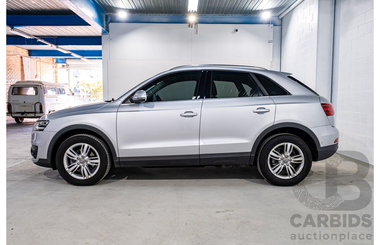 2/2013 Audi Q3 2.0 TFSI Quattro (AWD) 8U 4d Wagon Ice Silver Metallic Turbo 2.0L
