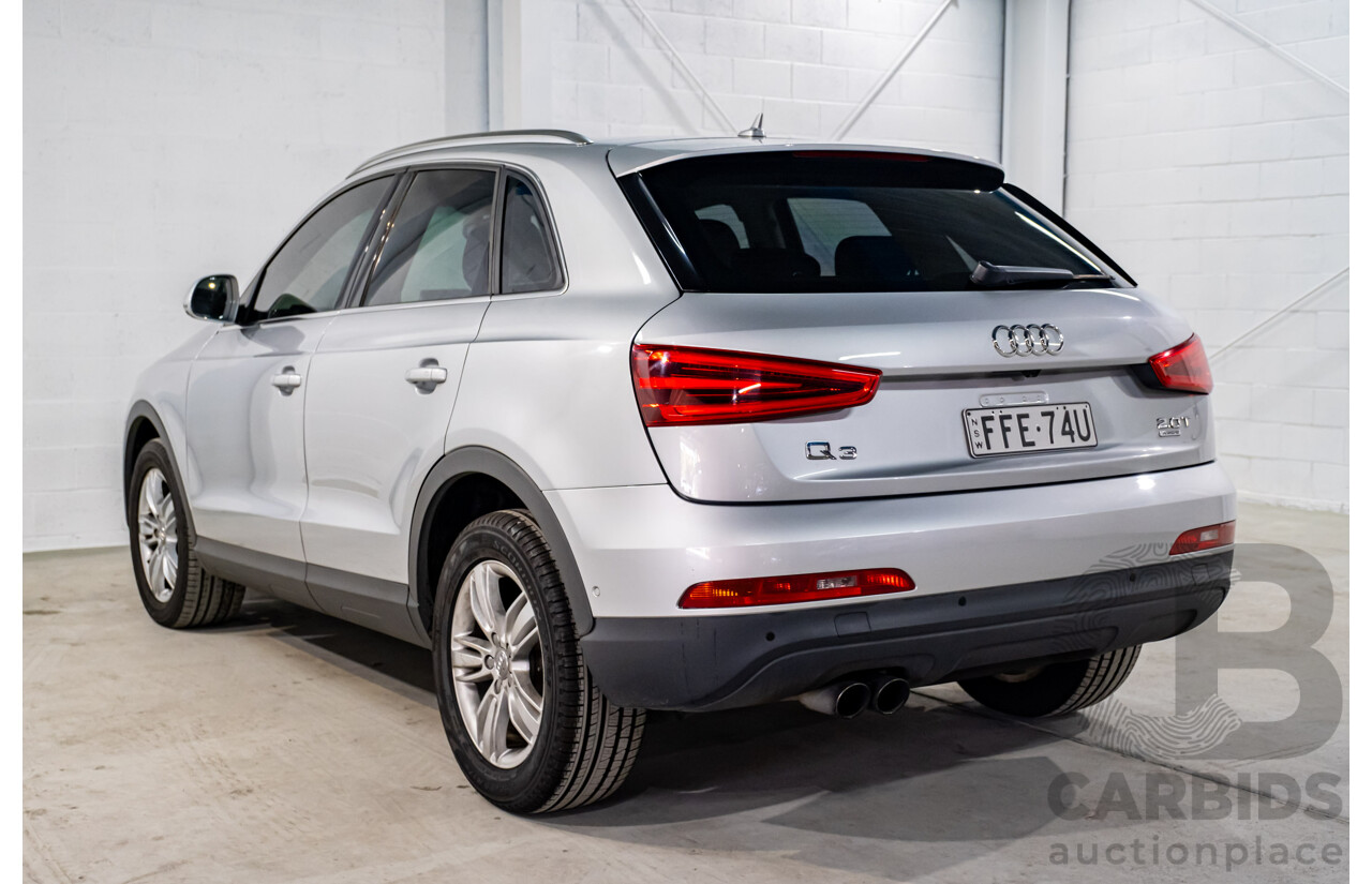 2/2013 Audi Q3 2.0 TFSI Quattro (AWD) 8U 4d Wagon Ice Silver Metallic Turbo 2.0L