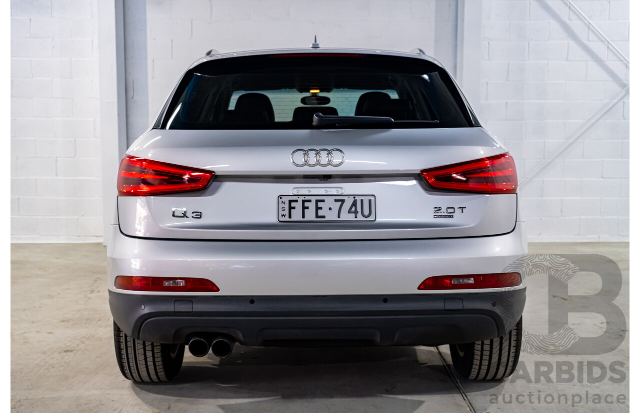 2/2013 Audi Q3 2.0 TFSI Quattro (AWD) 8U 4d Wagon Ice Silver Metallic Turbo 2.0L