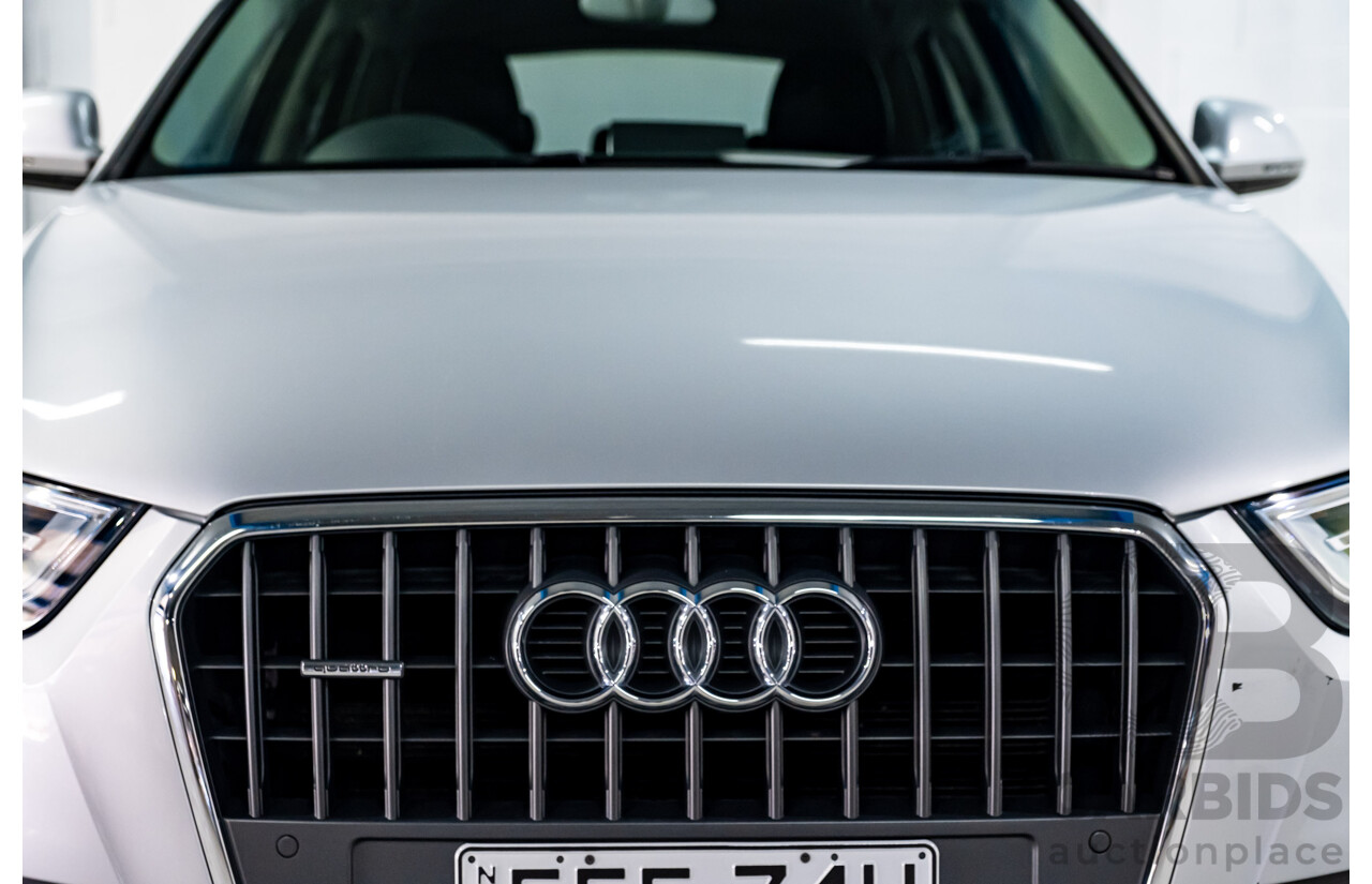 2/2013 Audi Q3 2.0 TFSI Quattro (AWD) 8U 4d Wagon Ice Silver Metallic Turbo 2.0L