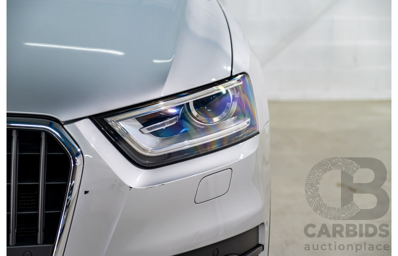 2/2013 Audi Q3 2.0 TFSI Quattro (AWD) 8U 4d Wagon Ice Silver Metallic Turbo 2.0L