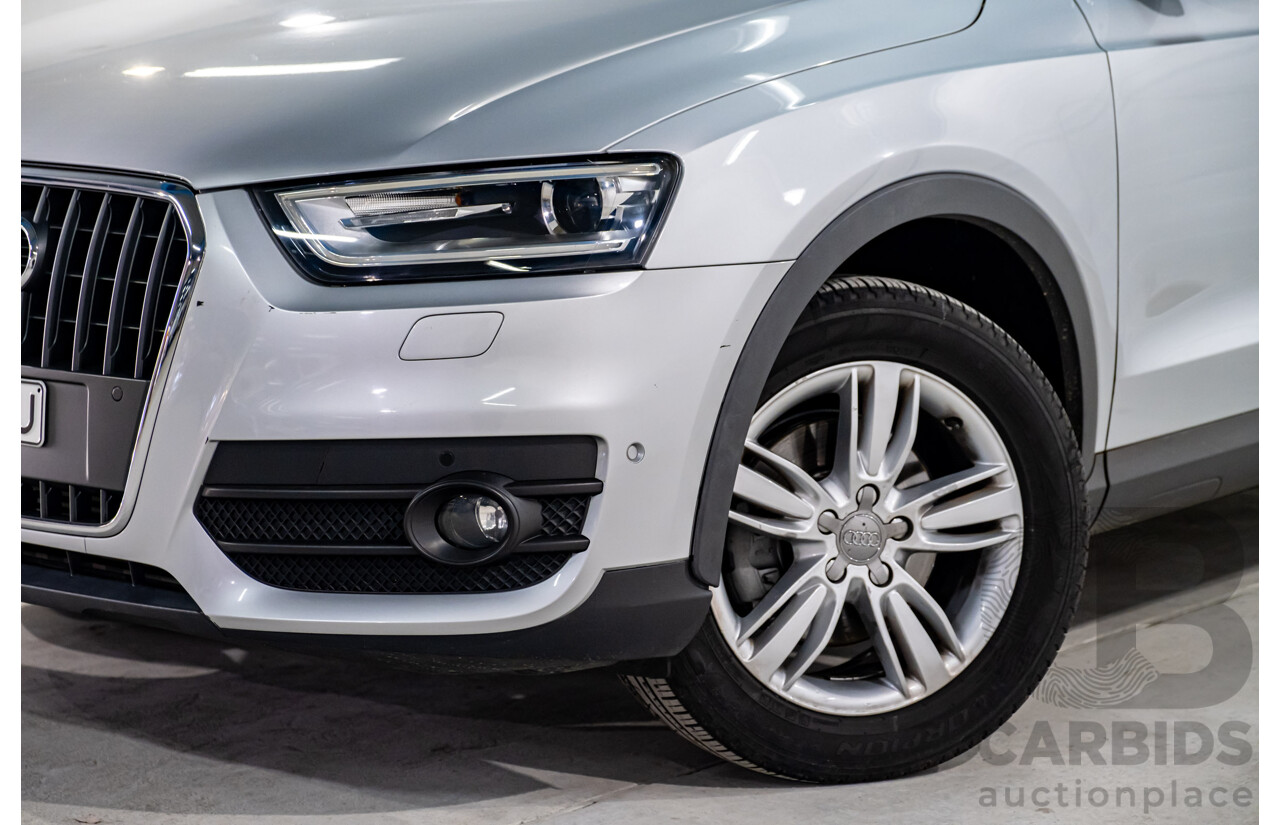 2/2013 Audi Q3 2.0 TFSI Quattro (AWD) 8U 4d Wagon Ice Silver Metallic Turbo 2.0L