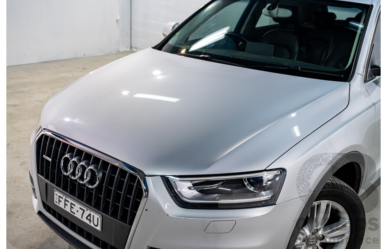 2/2013 Audi Q3 2.0 TFSI Quattro (AWD) 8U 4d Wagon Ice Silver Metallic Turbo 2.0L