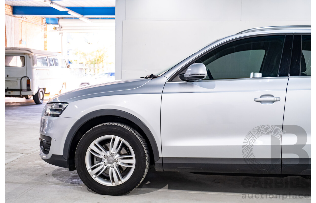 2/2013 Audi Q3 2.0 TFSI Quattro (AWD) 8U 4d Wagon Ice Silver Metallic Turbo 2.0L