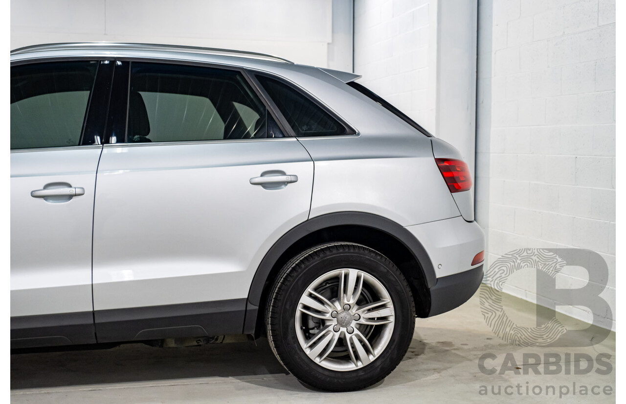 2/2013 Audi Q3 2.0 TFSI Quattro (AWD) 8U 4d Wagon Ice Silver Metallic Turbo 2.0L