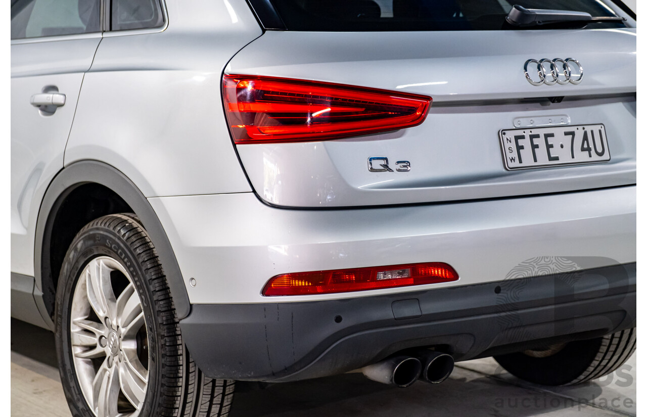 2/2013 Audi Q3 2.0 TFSI Quattro (AWD) 8U 4d Wagon Ice Silver Metallic Turbo 2.0L