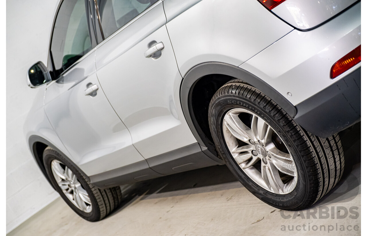 2/2013 Audi Q3 2.0 TFSI Quattro (AWD) 8U 4d Wagon Ice Silver Metallic Turbo 2.0L