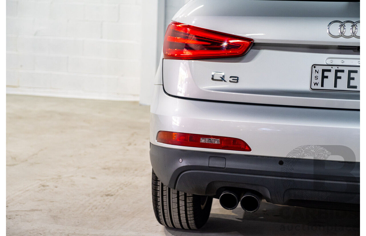 2/2013 Audi Q3 2.0 TFSI Quattro (AWD) 8U 4d Wagon Ice Silver Metallic Turbo 2.0L