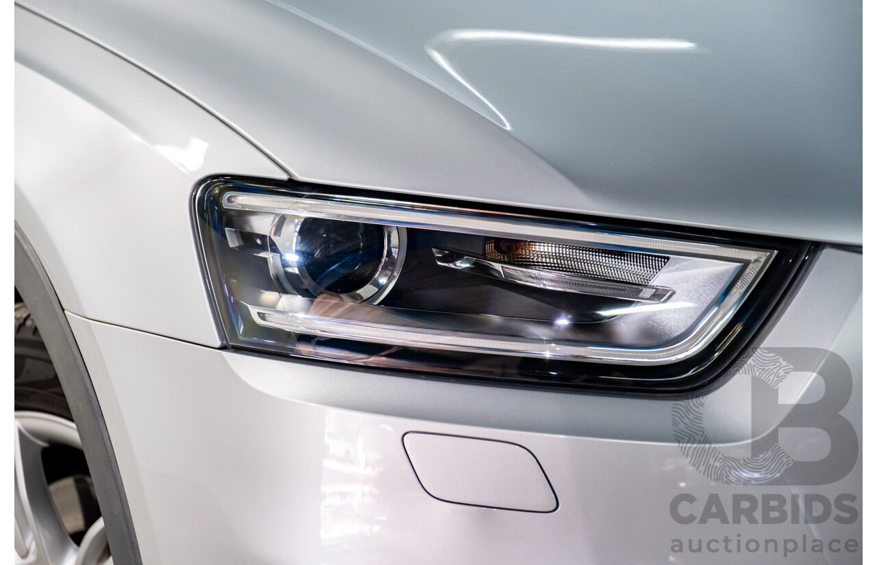 2/2013 Audi Q3 2.0 TFSI Quattro (AWD) 8U 4d Wagon Ice Silver Metallic Turbo 2.0L