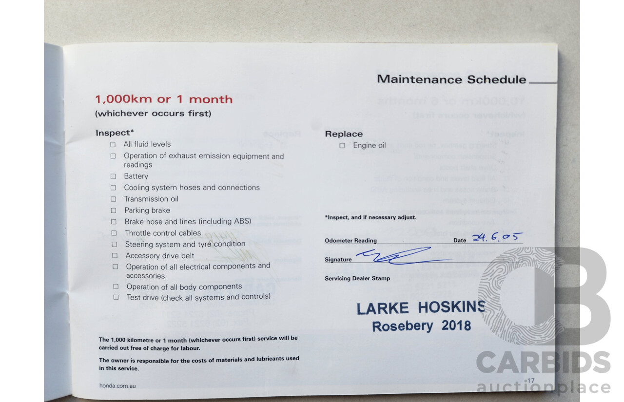 05/2005 Honda Odyssey LUXURY FWD 20 4D Wagon Silver 2.4L