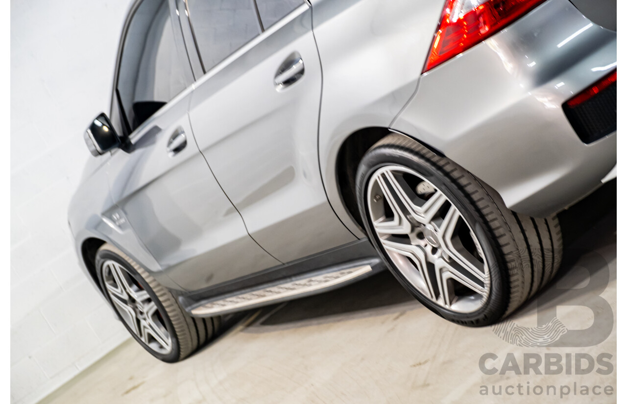 2/2013 Mercedes Benz ML63 AMG (4x4) W166 4d Wagon Palladium Silver Metallic Twin Turbo V8 5.5L