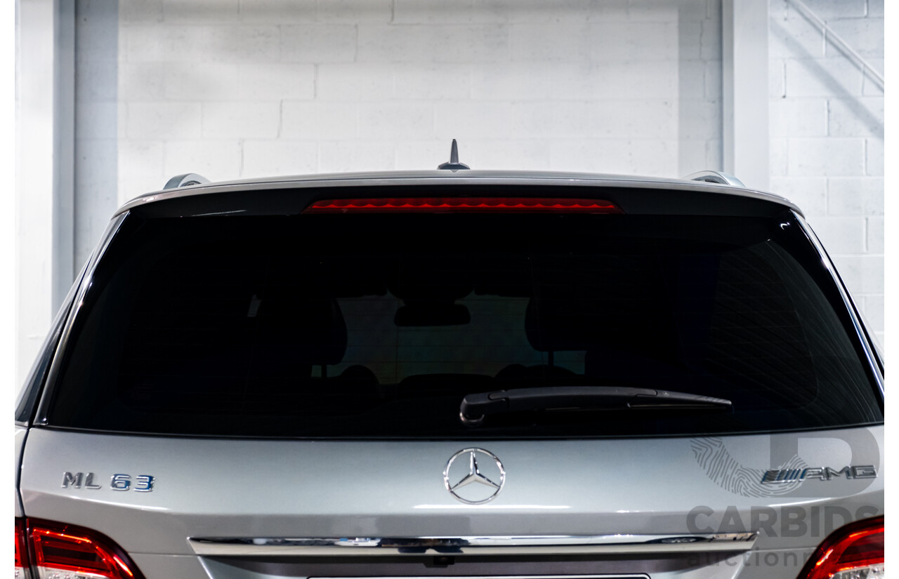 2/2013 Mercedes Benz ML63 AMG (4x4) W166 4d Wagon Palladium Silver Metallic Twin Turbo V8 5.5L