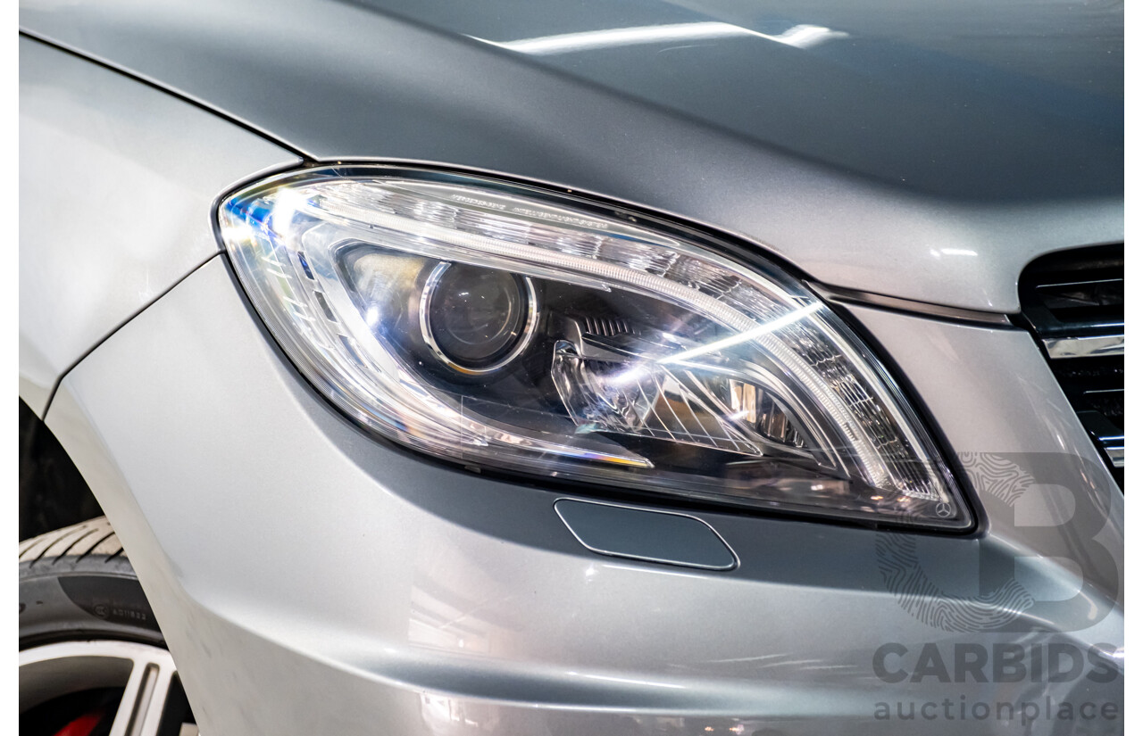 2/2013 Mercedes Benz ML63 AMG (4x4) W166 4d Wagon Palladium Silver Metallic Twin Turbo V8 5.5L