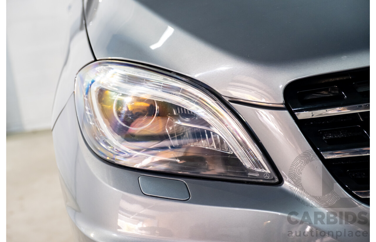 2/2013 Mercedes Benz ML63 AMG (4x4) W166 4d Wagon Palladium Silver Metallic Twin Turbo V8 5.5L