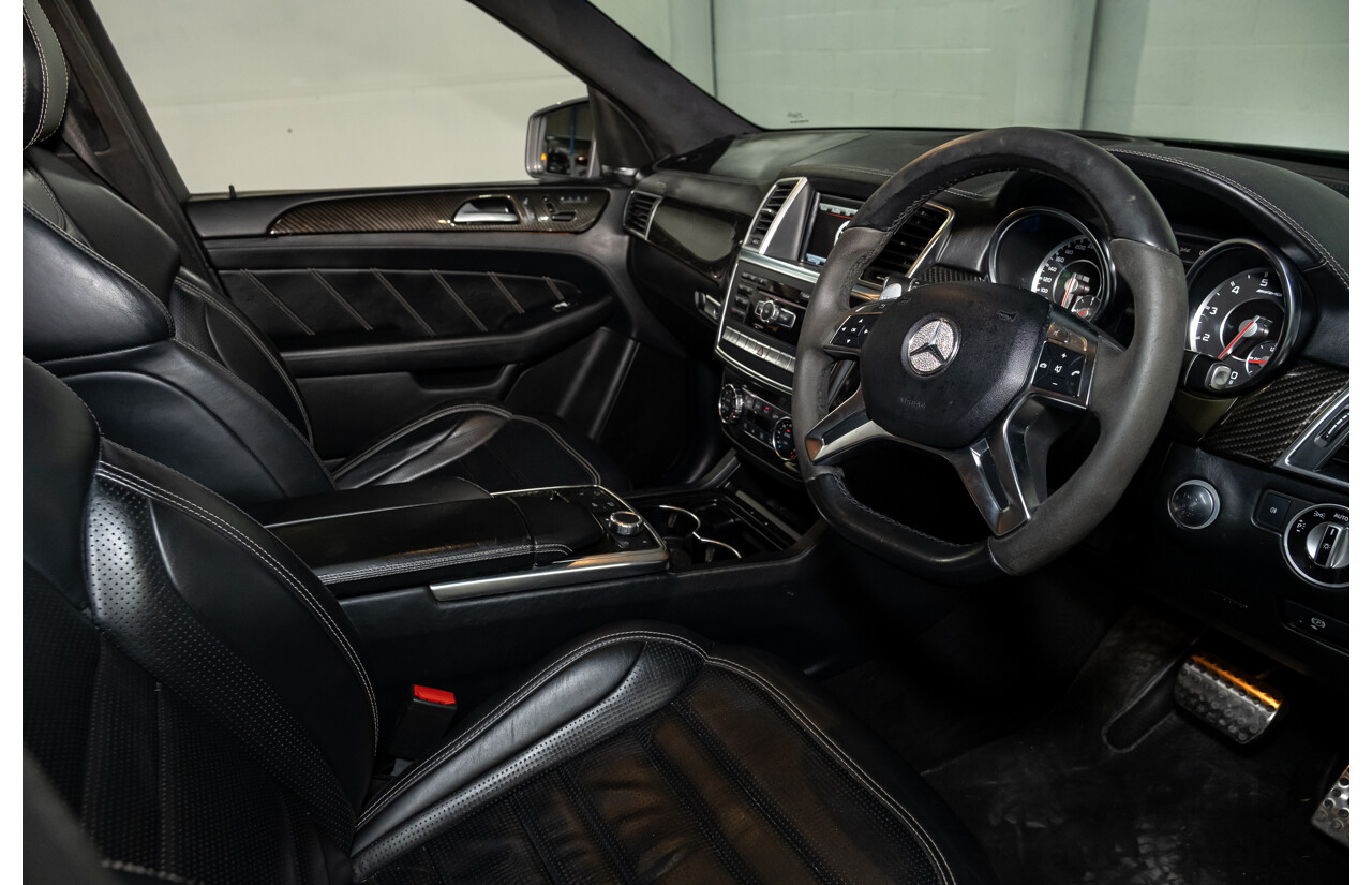 2/2013 Mercedes Benz ML63 AMG (4x4) W166 4d Wagon Palladium Silver Metallic Twin Turbo V8 5.5L