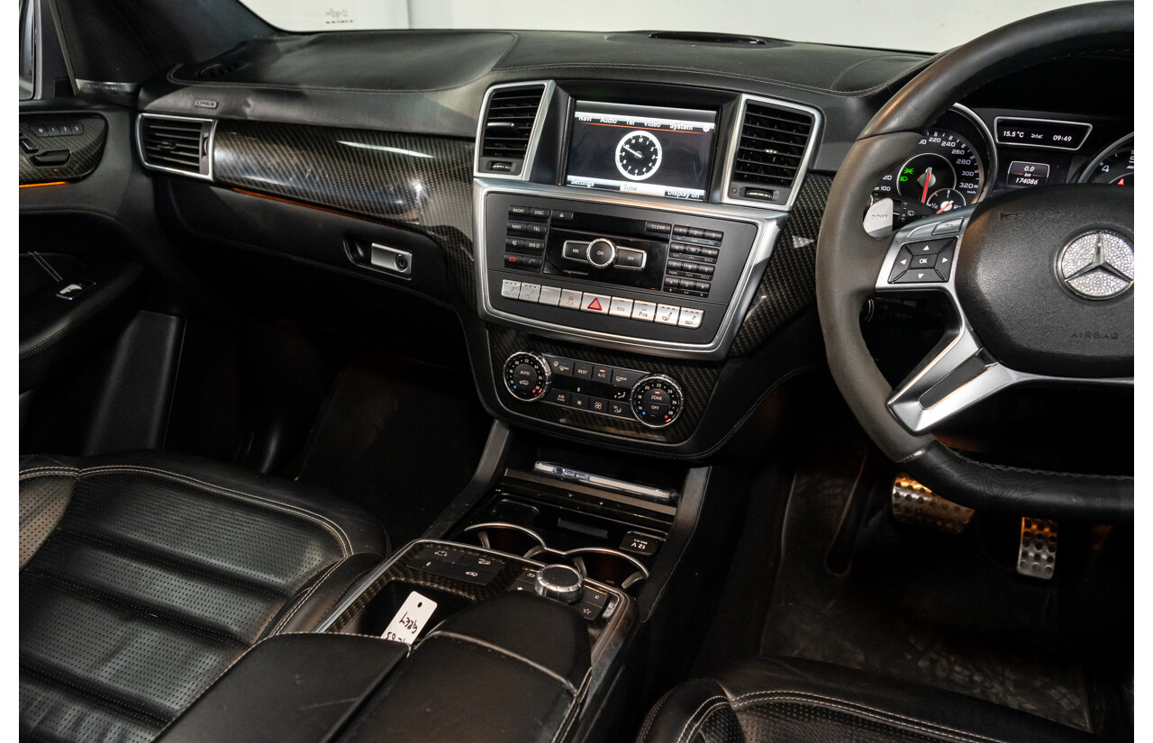 2/2013 Mercedes Benz ML63 AMG (4x4) W166 4d Wagon Palladium Silver Metallic Twin Turbo V8 5.5L