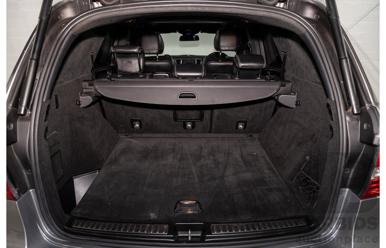 2/2013 Mercedes Benz ML63 AMG (4x4) W166 4d Wagon Palladium Silver Metallic Twin Turbo V8 5.5L