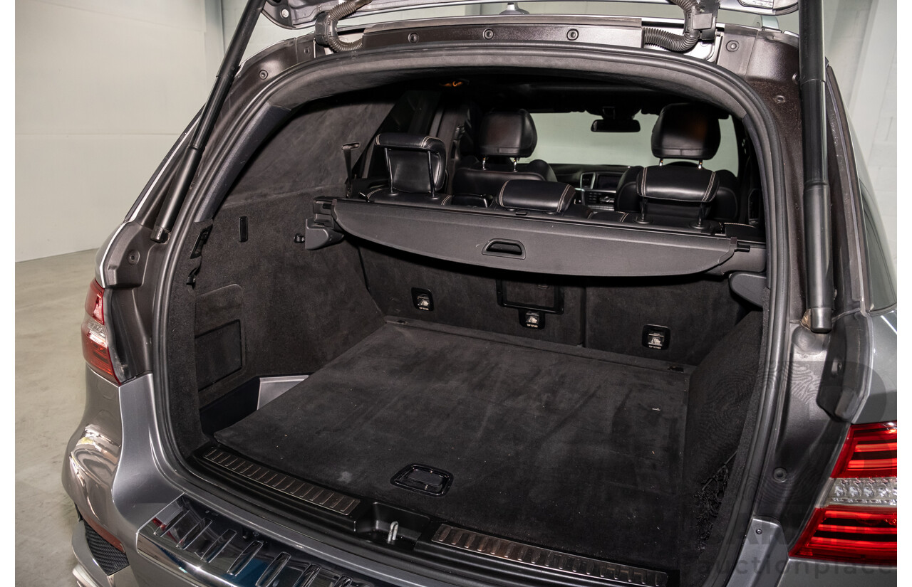 2/2013 Mercedes Benz ML63 AMG (4x4) W166 4d Wagon Palladium Silver Metallic Twin Turbo V8 5.5L