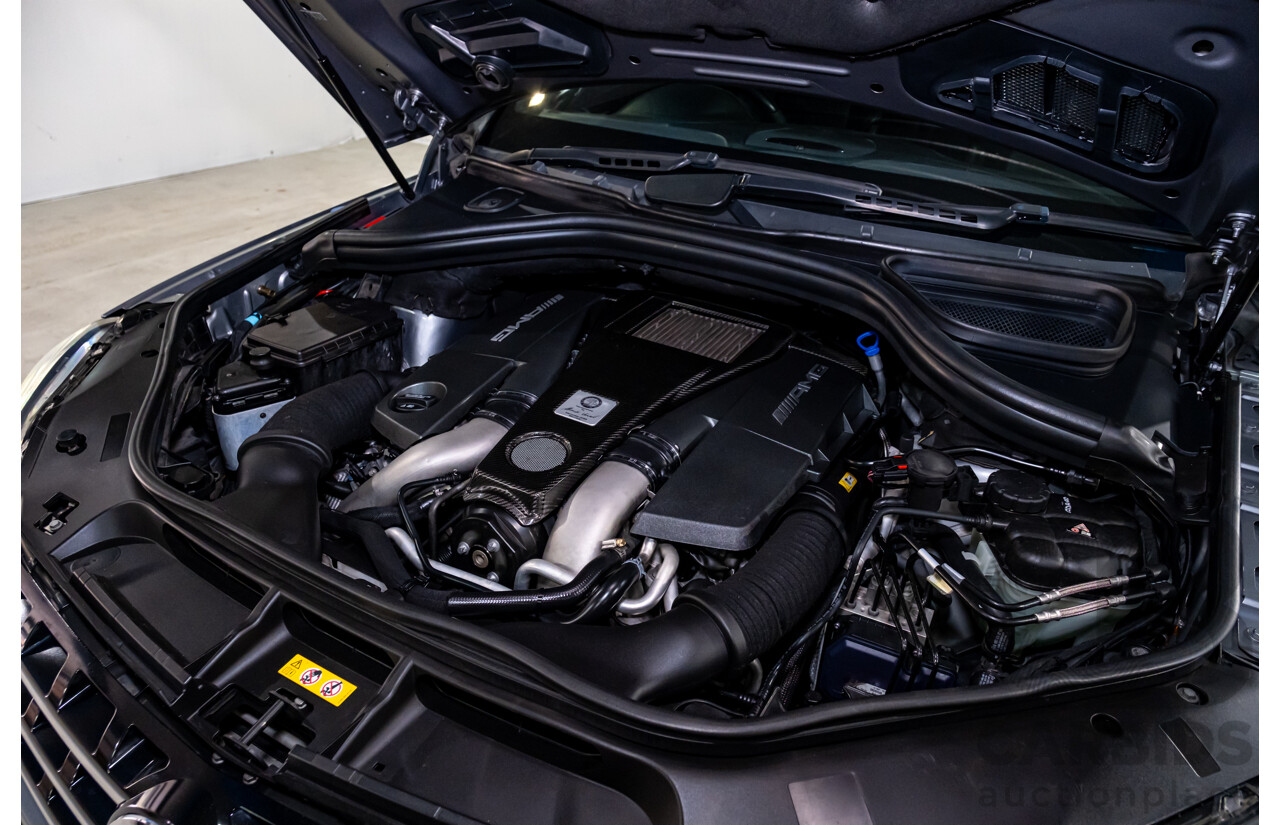 2/2013 Mercedes Benz ML63 AMG (4x4) W166 4d Wagon Palladium Silver Metallic Twin Turbo V8 5.5L