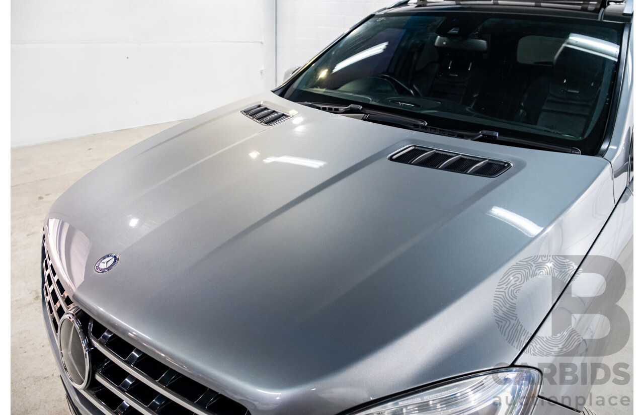 2/2013 Mercedes Benz ML63 AMG (4x4) W166 4d Wagon Palladium Silver Metallic Twin Turbo V8 5.5L