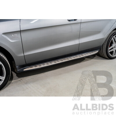 2/2013 Mercedes Benz ML63 AMG (4x4) W166 4d Wagon Palladium Silver Metallic Twin Turbo V8 5.5L