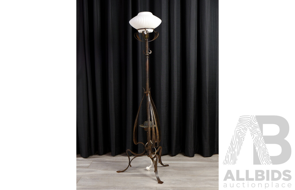 Art Nouveau Metal Floor Lamp