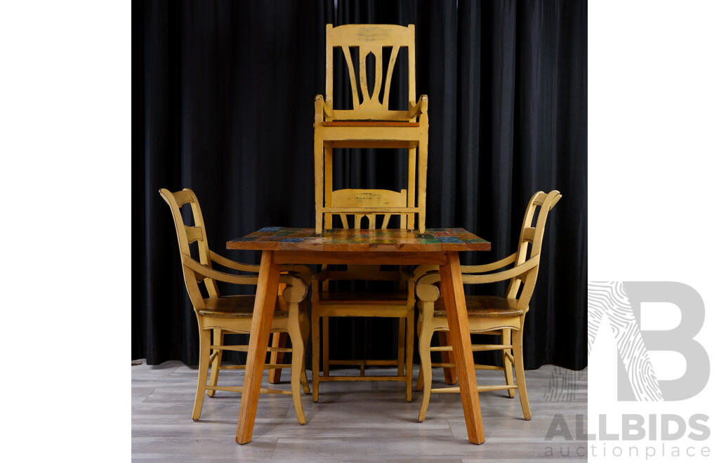 Modern Five Piece Timber Dining Suite
