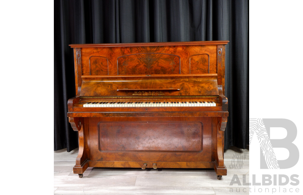 Mahogany Up-Right Piano by Carl Ecke