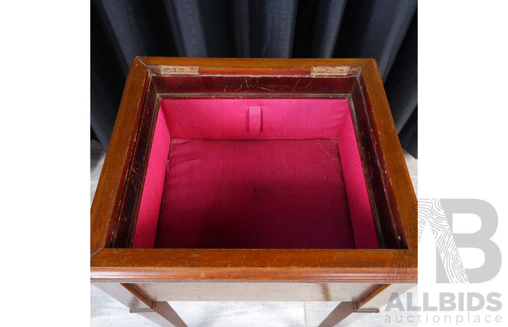 Elevated Mahogany Sewing Box