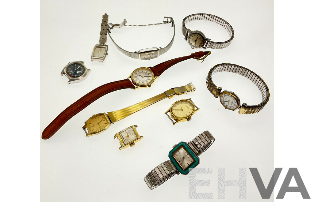 Collection of Women's Vintage Watches, Some for Repair Including Seiko, Citizen and Felicia