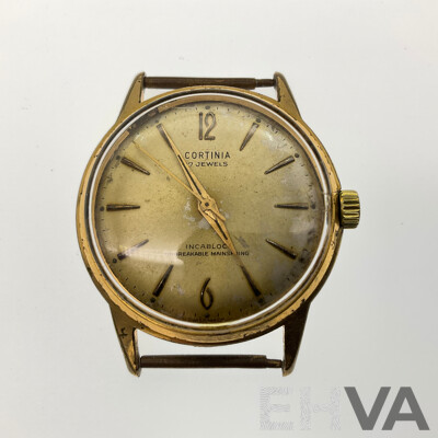 Four Vintage Men's Watches Including Angus & Coote Automatic Twenty Five Jewels, Bernex Automatic Seventeen Jewels, Cortinia Seventeen Jewels, Alpine Seventeen Jewel