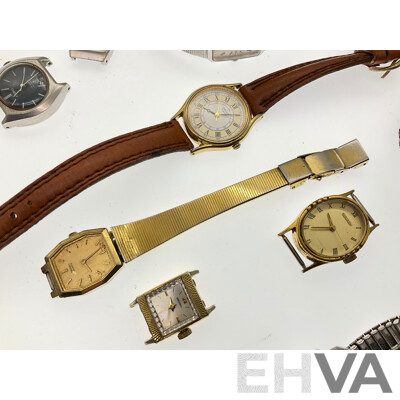 Collection of Women's Vintage Watches, Some for Repair Including Seiko, Citizen and Felicia