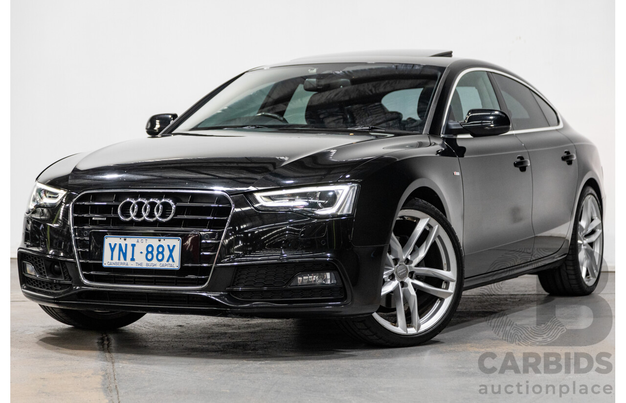 10/2015 Audi A5 Sportback 2.0 TFSI Quattro (AWD) 8T MY16 5d Hatchback Mythos Black Metallic Turbo 2.0L