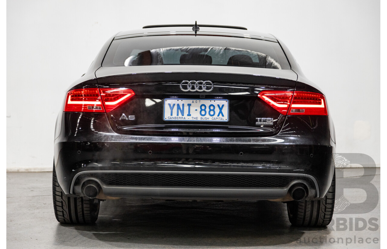 10/2015 Audi A5 Sportback 2.0 TFSI Quattro (AWD) 8T MY16 5d Hatchback Mythos Black Metallic Turbo 2.0L